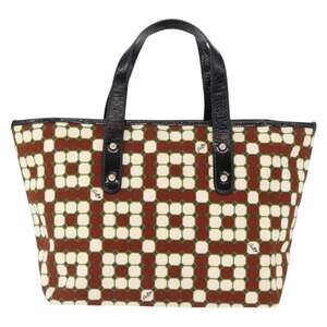 Bally Canvas Handbag Gold